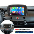 Carplay 4+64GB Autoradio Für Fiat 500x 2014-2020 9" Android 13 GPS Navi WIFI BT