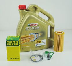 5L Castrol EDGE FST 5W-30 Longlife MANN Ölfilter Audi A1 A3 A4 A6 TT 2,0TSFI