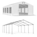 3x8m Partyzelt Pavillon Bierzelt Festzelt Gartenzelt Markt Zelt 8x3 weiß PVC S