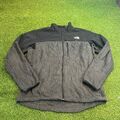 The North Face Fleece Jacke Grau Zipper Herren Elegant Warm Größe XXL