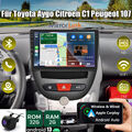 Für Peugeot 107 Citroen Toyota Aygo C1 Apple Carplay Autoradio GPS WIFI +KAM MIK