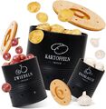 Kartoffel Vorratsdosen Set [3er Set],Kartoffeln, Zwiebeln und Knoblauch,Metall