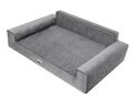 Orthopädisches Hundebett GLAMOUR Bett Sofa Schlafplatz Kissen XL GRAU %