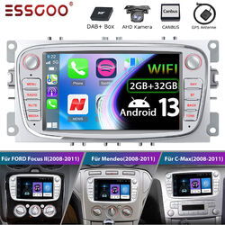 Für Ford Focus MK2 Mondeo C S Max 2+32G Android 13 Carplay Autoradio DAB+ Kamera