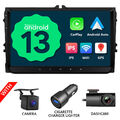 DVR+CAM+ Android 13 VWA13 9" Autoradio Navi CarPlay Für  VW GOLF 5 6 Passat Polo