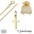 Kreuz Anhänger & Kette 925 Silber Gold Damen Frauen Herren Kinder ECHT Schmuck