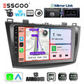 Autoradio Carplay Android 13 2+64G GPS SAT NAV RDS Kam Für Mazda 3 BL 2010-2013