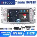 DAB+ Android 13 CarPlay Autoradio GPS RDS +Kam Für Ford Focus MK2 Mondeo S C-max