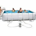 Bestway Schwimmbecken Frame Pool Power Steel Plaschbecken Swimmingpool Set 