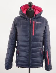 Geographical Norway Brother Lady Wendejacke Jacke M blau pink gefüttert A892