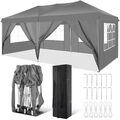 3x6m Pavillon Wasserdicht Pavillion Partyzelt Gartenzelt Festzelt UV-Schutz 50+