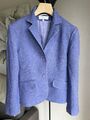 Clement Leinen Jaquette Blazer Jacke 36 Lila Blau Violet fast Vintage 2002