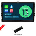 Android 13 8Kern 6+64 Autoradio GPS Für VW GOLF 5 6 Plus Touran Polo Passat DAB+