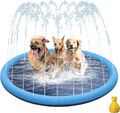 Hundepool Planschbecken Hundebad Schwimmbecken Wasserbecken mit Sprinkler 150 cm