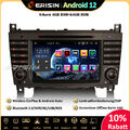 DAB+Android 12 Autoradio GPS CarPlay 4G Navi Mercedes CLC/CLK/C Klasse W203 W209