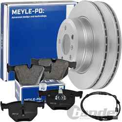 MEYLE PD BREMSSCHEIBEN 336mm + BELÄGE HINTEN passend für BMW 3er E90 E91 E92 E93HA 336x22mm // mit WARNKONTAKT // AB Bj. 03.2010