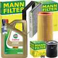 MANN INSPEKTIONSPAKET+CASTROL 5W-40 MOTORÖL passend für FIAT DOBLO 223/119 1.6i