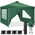 Pavillon 3x3m Wasserdicht Faltpavillon Pergolen Pop-Up Pavilon Party mit Tasche