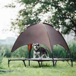 Hochbett für Haustiere mit Baldachin leichtes Hund Katze Welpe Hochzelt Strandrasen