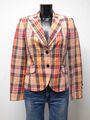  ST.EMILE LEINEN BLAZER GR 36 / MEHRFARBIG KARIERT & NEUWERTIG   ( O 7565 )