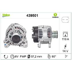 1x Valeo Generator 14V u.a. für Audi A3 Sportback 8P 2.0 | 210915