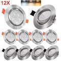 12x LED Einbaustrahler Flach Panel Spot Einbauleuchte Deckenleuchte Strahler Set