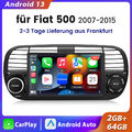 Für Fiat 500 2007-2015 7"AUTORADIO ANDROID AUTO CARPLAY Wireless BT DAB+ 2+64GB