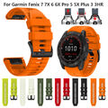 Quick Fit Silikon Armband Ersatz Für Garmin Fenix  5 5X Plus 6 6X 7 7X Epix Pro