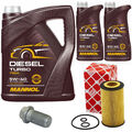 Motoröl Set MANNOL 5W40 7 Liter + Ölfilter + Schraube für Mercedes C-Klasse CLS