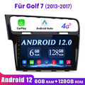 Android 12 CarPlay Autoradio GPS Navi WIFI RDS 6+128GB Für VW Golf 7 VII 2013-17