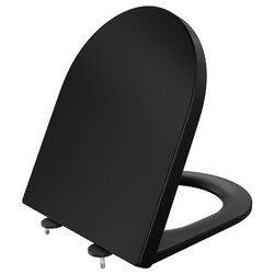 Toilettendeckel mit Absenkautomatik WC Sitz  D-Form Toilettensitz aus Duroplast 