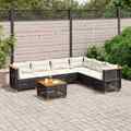 Gartenmöbel Sofa Garnitur Lounge Sitzgruppe 6-tlg. Schwarz Poly Rattan vidaXL