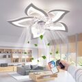 LED-Deckenventilator Mit Beleuchtung, 5 Glühbirnen,dimmbares Lüfterlicht