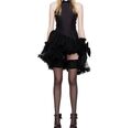 ShuShu/Tong, schwarzes Minikleid mit Tüllrock, S