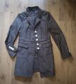 Blacky DRESS BERLIN Designer Gothic Gehrock Jackett Trenchcoat Jacke taupe S 36