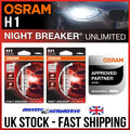 2x OSRAM Night Breaker UNBEGRENZT H1 Scheinwerfer Glühbirnen OSRAM ZUGELASSENER PARTNER