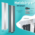 Design Röhren Heizkörper mit Spiegel Paneelheizkörper Mittelanschluss 1800x500mm