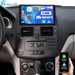 Für Mercedes C-Klasse W204 S204 2+64G Android 13 Autoradio Carplay GPS Navi WIFI