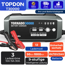 🔥TOPDON T30000 30Amp Intelligentes Batterieladegerät KFZ Batterie Ladegerät 24V