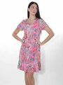 -20% Sommer Kleid Simclan 36 und 40 Viscosejersey Paisleys knielang pink bunt