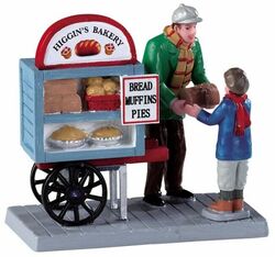 LEMAX 92749 - DELIVERY BREAD CART -Weihnachtsdorf Winterdorf - NEU