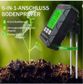 6in1 PH Wert Messgerät Bodentester Bodenfeuchtigkeit Temperatur Licht Tester Neu