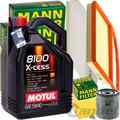 MANN INSPEKTIONSPAKET+5L MOTUL 5W-40 ÖL passend für VW UP SEAT MII SKODA 1.0