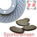 Zimmermann Sport-Bremsscheiben+Bremsbeläge vorne für VW T4 Bus 15"-Felge ab 1996