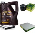 MANNOL 5 L Extreme 5W-40 Motor-Öl+MANN-FILTER Filterpaket für Hyundai Matrix FC