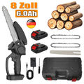 8 Zoll Mini Akku Kettensäge Bürstenloser Handkettensäge mit 2 Akkus Für Makita