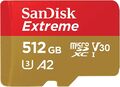 *NEU* 512 GB SanDisk Extreme PRO microSD 200MB/s 190MB/s V30 U3 8K 4K Speicherkarte