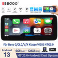 Autoradio DAB+ Carplay 8CORE 4G LET Für Benz C-Klasse W205 NTG5.0 KAM BT FM SWC