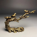 Baum Miniatur Vogel Messing Statue Bronze Mini Feengarten Deko Landschaft Figur