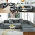 Samt Sofabezug Stretch Sofahusse Abdeckung für 1/2/3/4 Sitzer & L Form Ecksofa